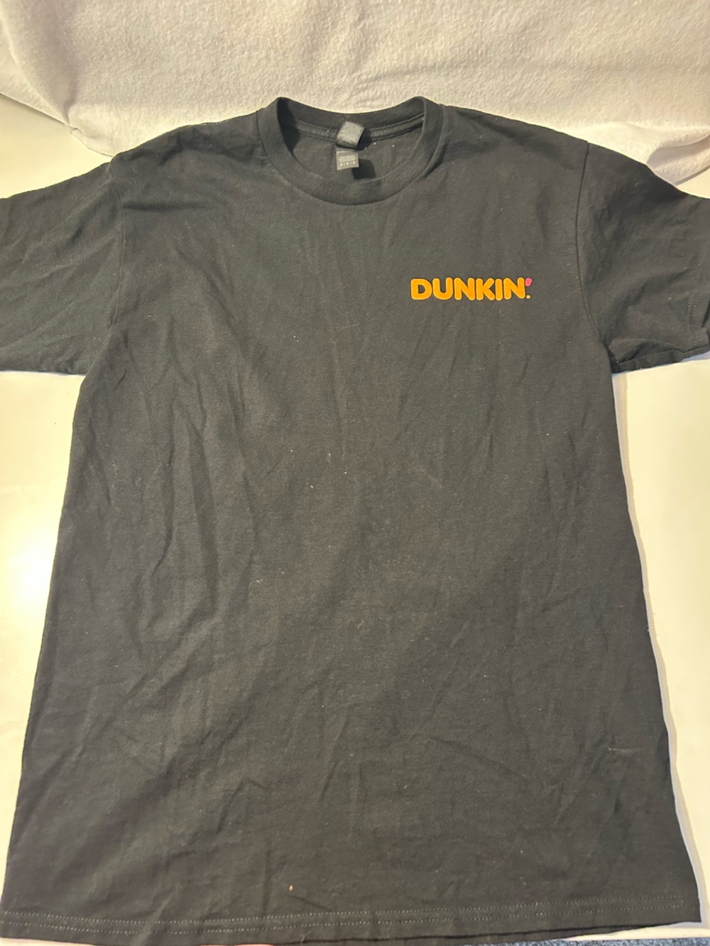 Gildan Black Tee with Orange Dunkin' Logo